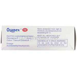 Olanex, Generic Zyprexa,  Olanzapine Box Composition