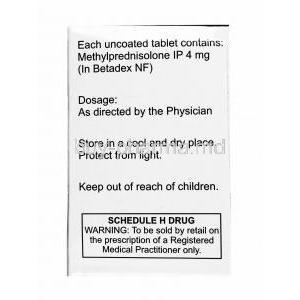 Macpred, Methylprednisolone 4mg composition