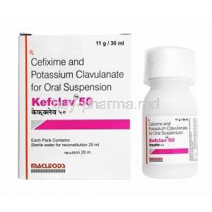 Kefclav Oral Suspension, Cefixime/ Clavulanic Acid