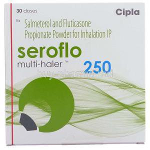 Seroflo, Generic Advair,  Salmeterol 50 Mcg/ Fluticasone 250 Mcg Multihaler Box