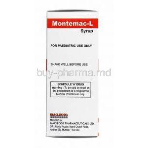 Montemac-L Syrup, Levocetirizine and Montelukast manufacturer
