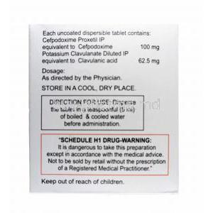 Macpod CV, Cefpodoxime and Clavulanic Acid 100mg composition
