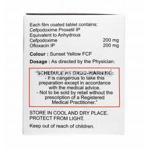 Macpod O, Cefpodoxime and Ofloxacin composition