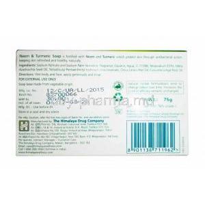 Himalaya Neem & Turmeric Soap 75g ingredients