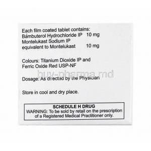 Montemac Plus, Bambuterol and Montelukast composition