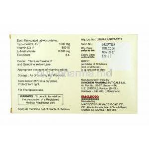 Ovalife, L-Methyl Folate, Myo- Inositol and Vitamin D3 manufacturer