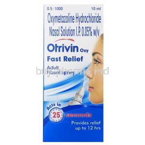 Otrivin Oxy Fast Relief Adult Nasal Spray, box