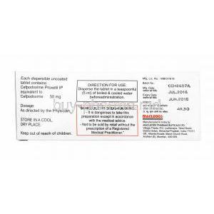 Polypod, Cefpodoxime 50mg manufacturer