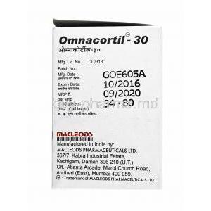 Omnacortil, Prednisolone 30mg manufacturer