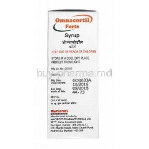 Omnacortil Forte Syrup, Prednisolone manufacturer