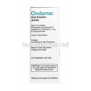 Ondamac Oral Suspension, Ondansetron composition