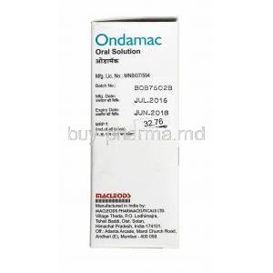 Ondamac Oral Suspension, Ondansetron manufacturer