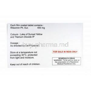 Rifaset, Rifaximin 400mg composition