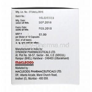 Rosumac ASP, Rosuvastatin 10mg and  Acetylsalicylic acid 150mg manufacturer