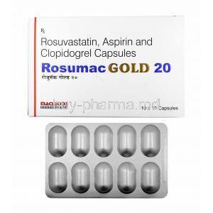 Rosumac Gold, Aspirin/ Rosuvastatin/ Clopidogrel