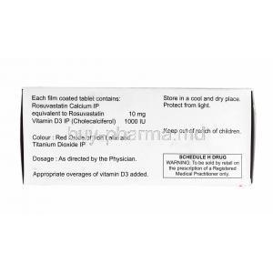 Rozustat D, Rosuvastatin and Vitamin D3 composition