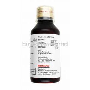 Rapitus Plus Syrup, Chlorpheniramine and Levodropropizine manufacturer