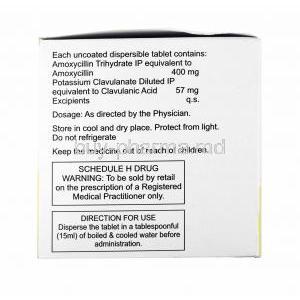 Polyclav DS, Amoxicillin and Clavulanic Acid composition