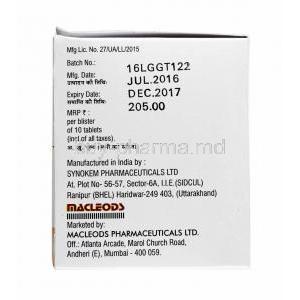 Trinexovas, Olmesartan, Cilnidipine and Chlorthalidone 40mg manufacturer