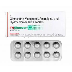 TriOlmesar, Olmesartan/ Amlodipine/ Hydrochlorothiazide