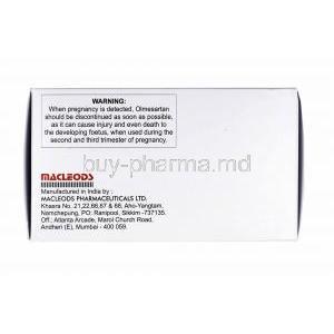 TriOlmesar, Olmesartan, Amlodipine and Hydrochlorothiazide 20mg manufacturer