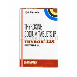 Thyrox, Thyroxine Sodium 125mcg box