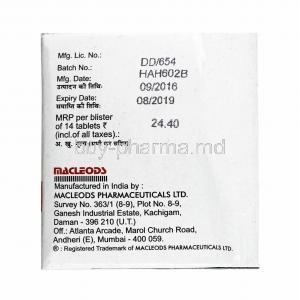 Tenomac, Atenolol 50mg manufacturer