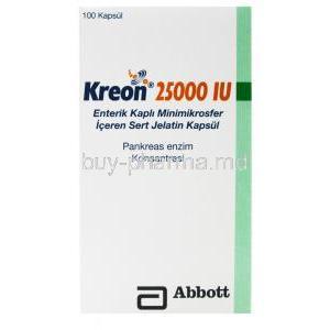 Kreon (Creon) 25000 IU, 100 capsules, Abbott, box
