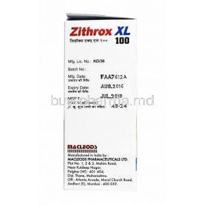 Zithrox XL Oral Suspensionicon, Azithromycin 100mg manufacturer