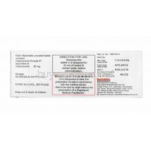 Zedocef, Cefpodoxime 50mg composition