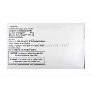 Tenlimac M, Metformin and Teneligliptin 1000mg composition