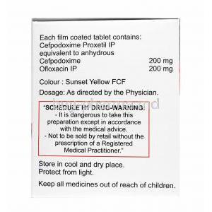 Zedocef O, Cefpodoxime and Ofloxacin composition