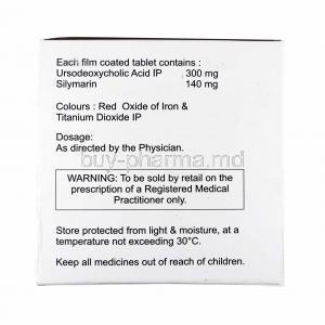 Urdohep SL, Silymarin and Ursodiol composition