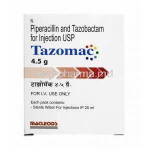 Tazomac Injectionicon, Piperacillin and Tazobactum 4.5g box