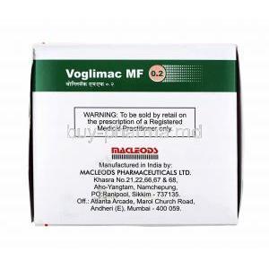 Voglimac MF, Metformin and Voglibose 0.2mg manufacturer