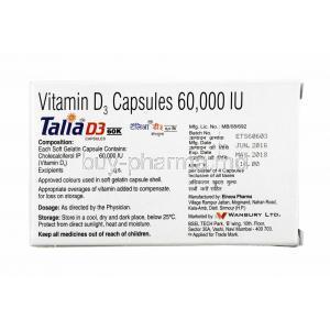 Talia D3, Cholecalciferol manufacturer