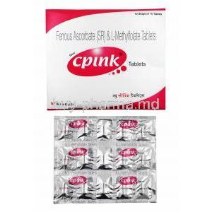 Cpink, Ferrous Ascorbate/ L-Methylfolate