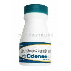 Cdense, Calcium Orotate and Vitamin D3 30 tab bottle