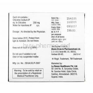 Colihenz Injection, Citicoline 4ml manufacturer