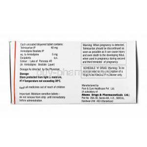 Relmisart-A, Telmisartan and Amlodipine composition