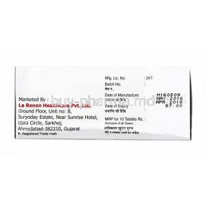 Renopress-XL, Prazosin manufacturer