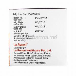 Laregab NT, Gabapentin and Nortriptyline 10mg manufacturer