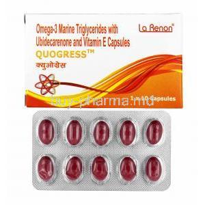 Quogress, Omega-3 Marine Triglycerides/ Ubidecarenone/ Vitamin E Acetate