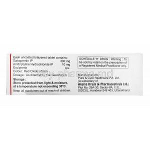 Laregab AT, Gabapentin and Amitriptyline composition