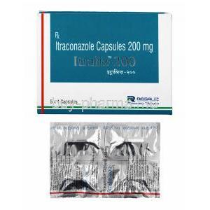 Itraliz, Itraconazole 200mg box and capsules