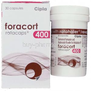 Foracort 400, Generic  Symbicort,  Formoterol Fumarate/ Budesonide Rotacaps Box