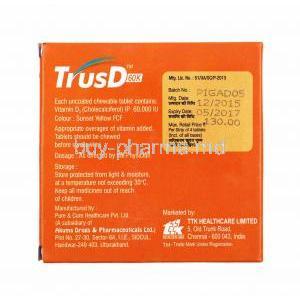 Trus D, Cholecalciferol manufacturer