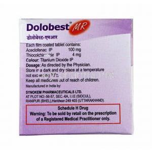 Dolobest MR, Aceclofenac and Paracetamol composition