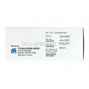 Vitafem 9, Calcium, Pyridoxal-5-Phosphate and Mecobalamin box side