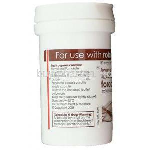 Foracort 400, Generic  Symbicort,  Formoterol Fumarate/ Budesonide Rotacaps Container Information